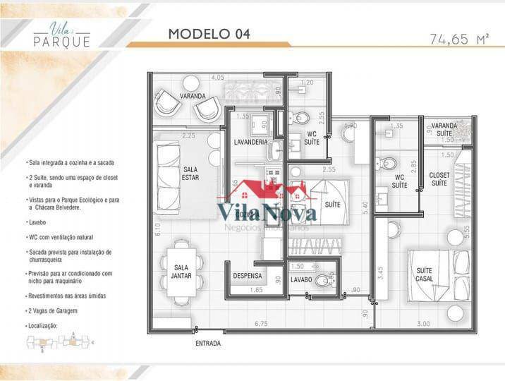 Apartamento à venda com 2 quartos, 74m² - Foto 13