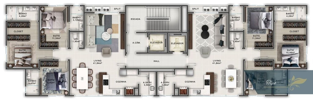 Apartamento à venda com 3 quartos, 11062m² - Foto 12