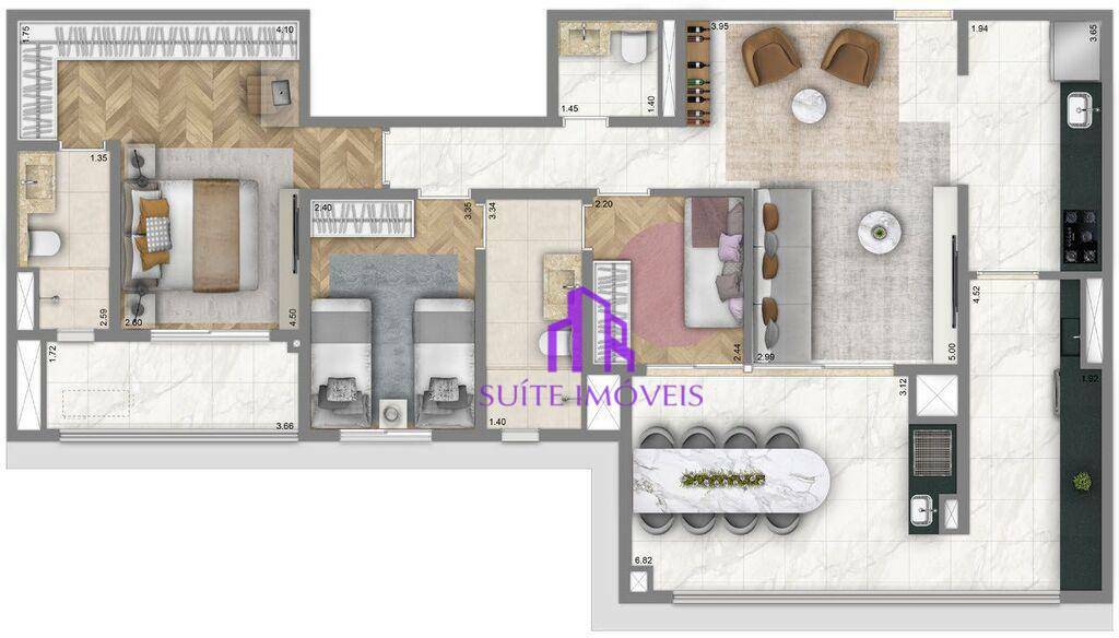 Apartamento à venda com 3 quartos, 188m² - Foto 25