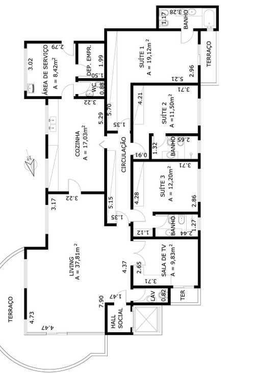 Apartamento à venda com 4 quartos, 170m² - Foto 5