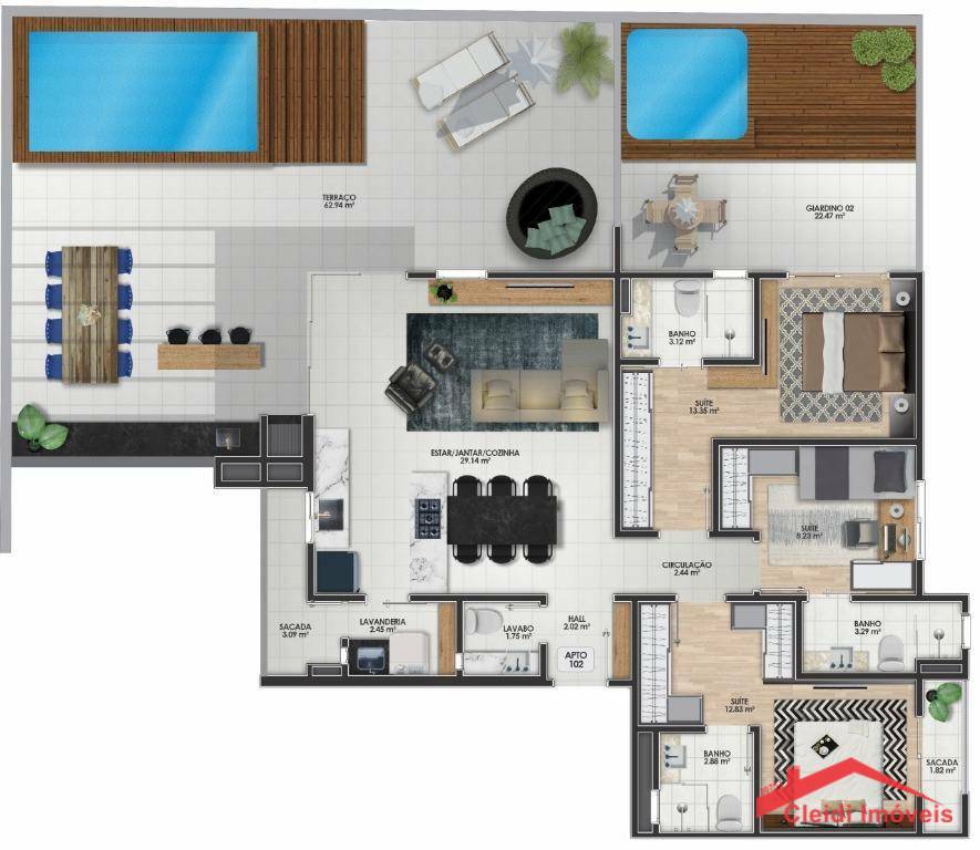 Apartamento à venda com 3 quartos, 191m² - Foto 20