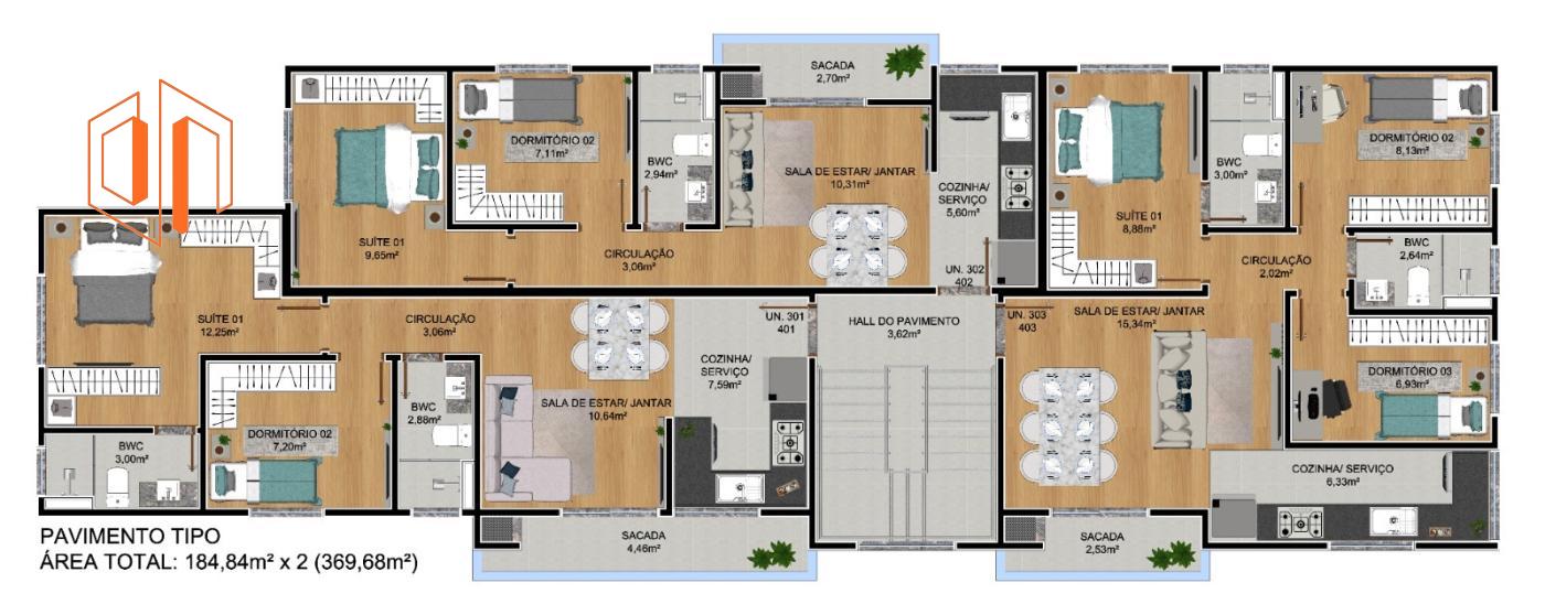 Apartamento à venda com 3 quartos, 63m² - Foto 18