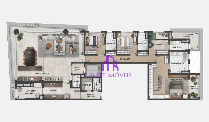 Apartamento à venda com 4 quartos, 333m² - Foto 25