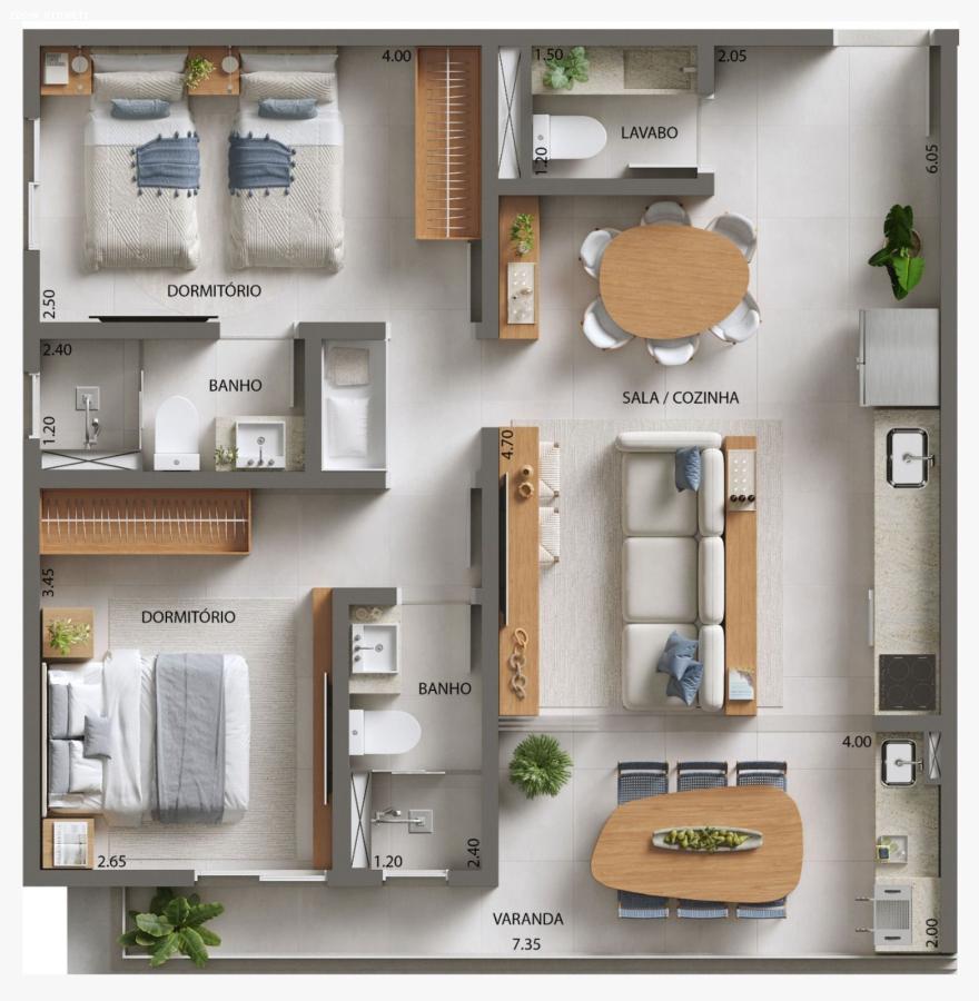 Apartamento à venda com 2 quartos, 75m² - Foto 7
