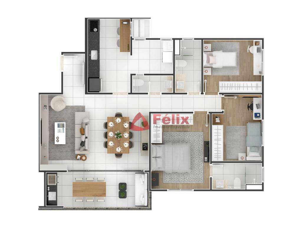 Apartamento à venda com 3 quartos, 109m² - Foto 9