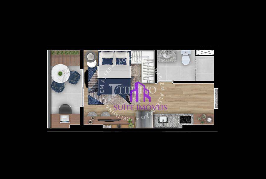 Apartamento à venda com 1 quarto, 33m² - Foto 7