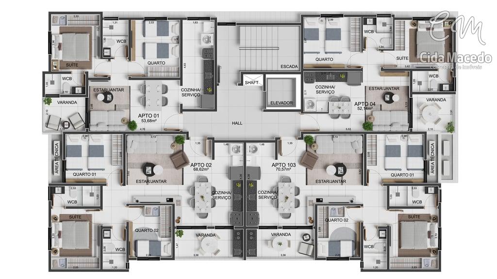 Apartamento à venda com 2 quartos, 53m² - Foto 13