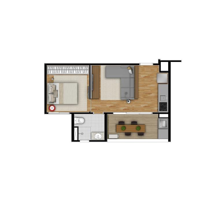 Apartamento à venda com 1 quarto, 31m² - Foto 35