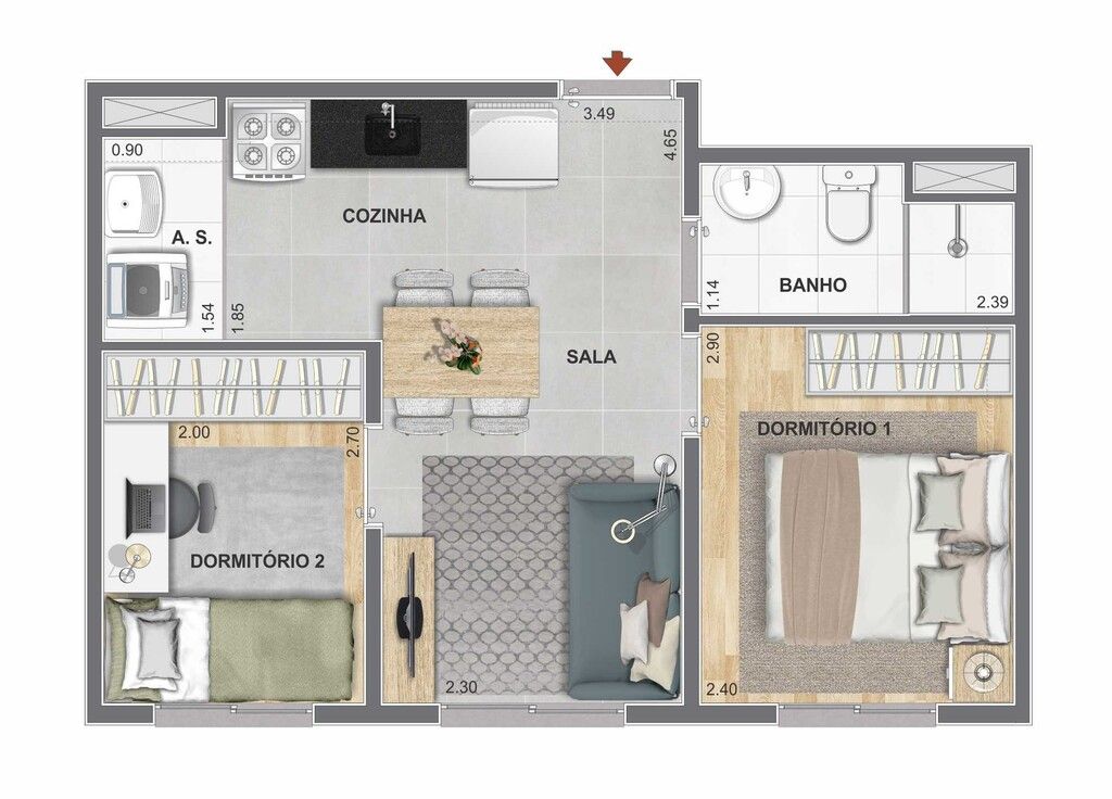 Apartamento à venda com 2 quartos, 44m² - Foto 30