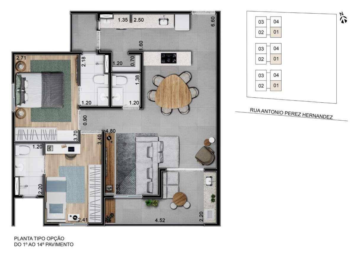 Apartamento à venda com 3 quartos, 75m² - Foto 47