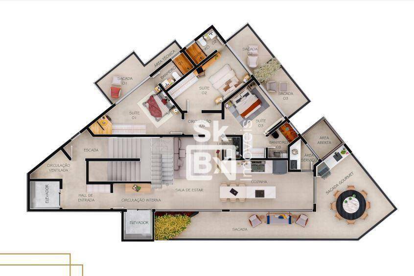 Cobertura à venda com 3 quartos, 320m² - Foto 9