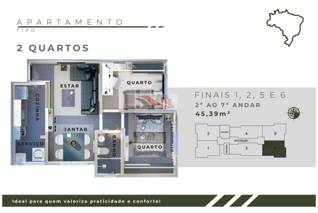 Apartamento à venda com 2 quartos, 60m² - Foto 13