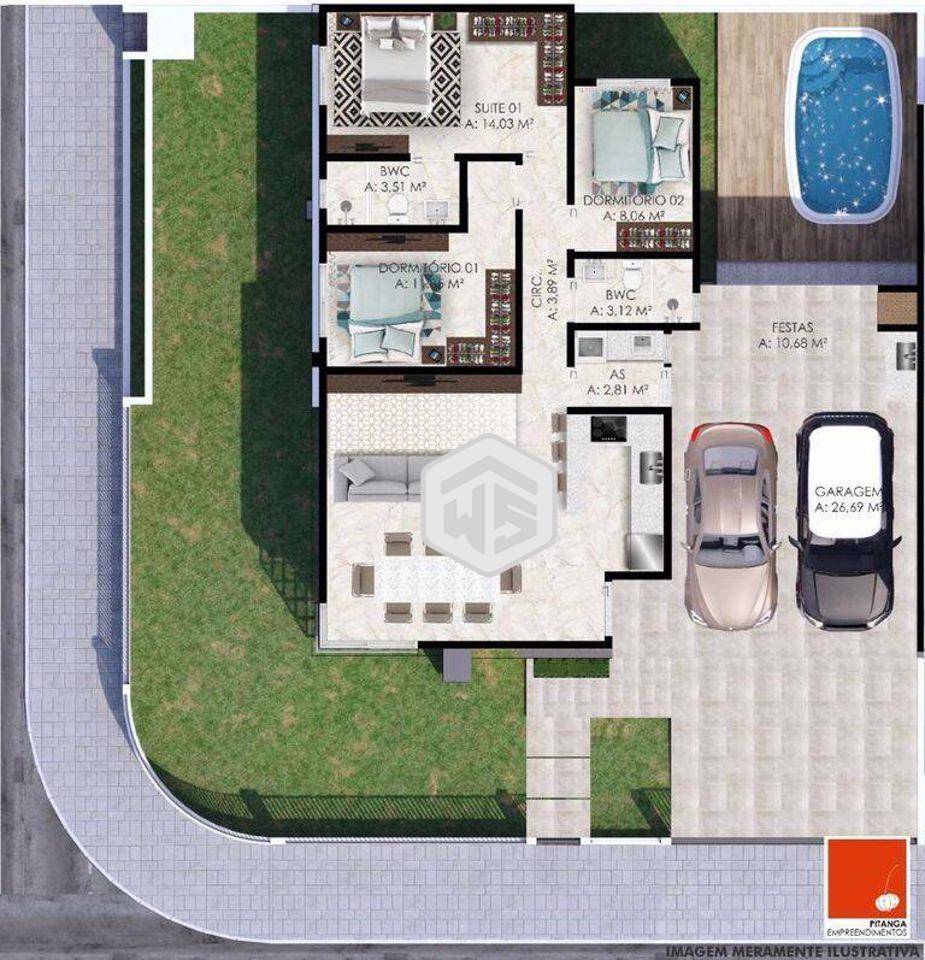 Casa de Condomínio, 3 quartos - Foto 4