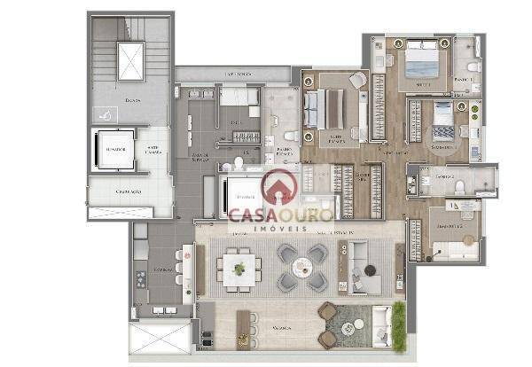 Apartamento à venda com 4 quartos, 225m² - Foto 60