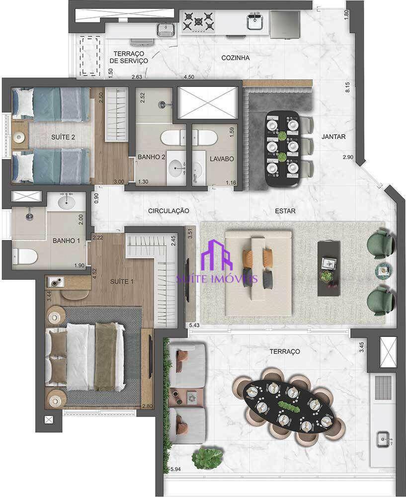 Apartamento à venda com 4 quartos, 140m² - Foto 32