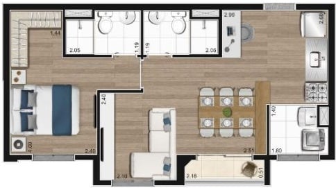 Apartamento à venda com 2 quartos, 42m² - Foto 23