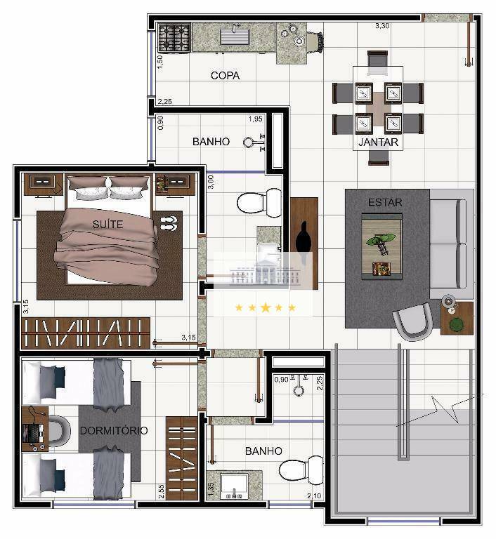 Cobertura, 3 quartos, 123 m² - Foto 20