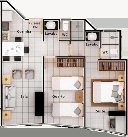 Apartamento à venda com 2 quartos, 53m² - Foto 11