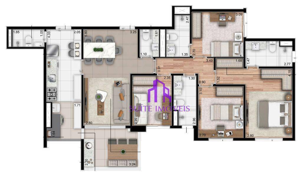 Apartamento à venda com 4 quartos, 115m² - Foto 16