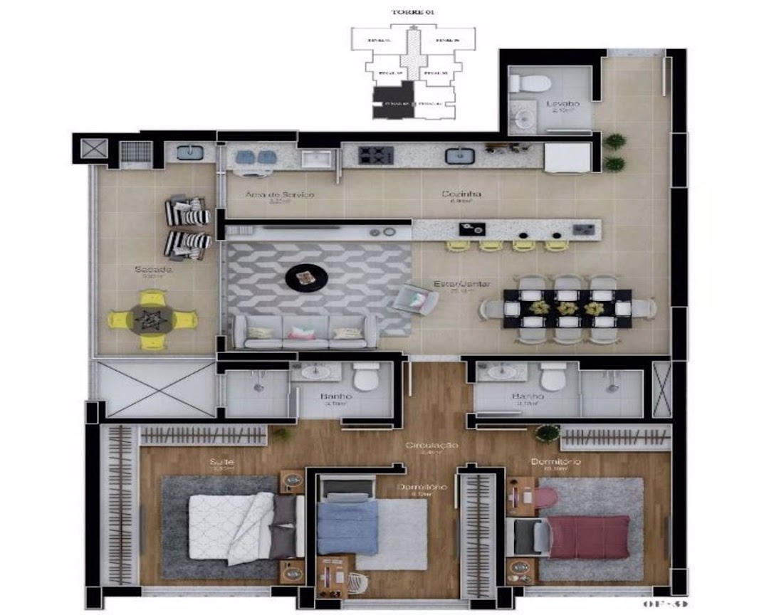 Apartamento à venda com 3 quartos, 123m² - Foto 5