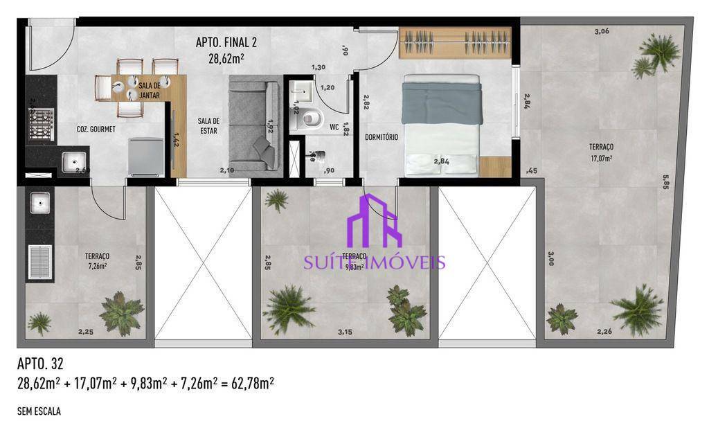 Apartamento à venda com 2 quartos, 37m² - Foto 20