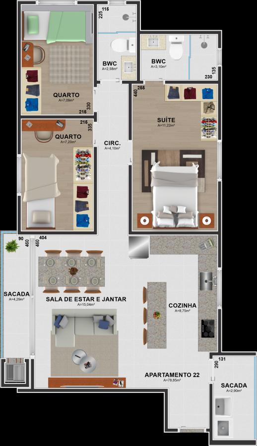 Apartamento à venda com 3 quartos, 79m² - Foto 42