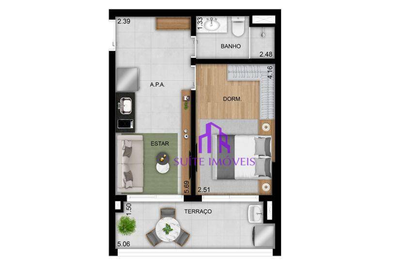 Apartamento à venda com 1 quarto, 41m² - Foto 31