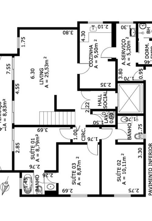 Apartamento à venda com 3 quartos, 105m² - Foto 3