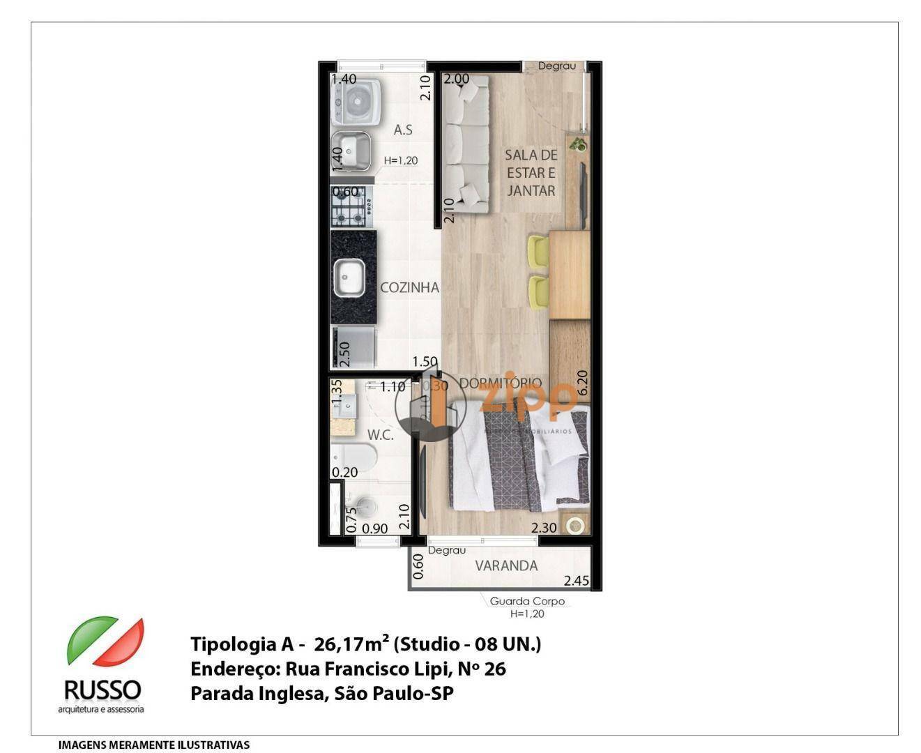 Apartamento à venda com 1 quarto, 29m² - Foto 9