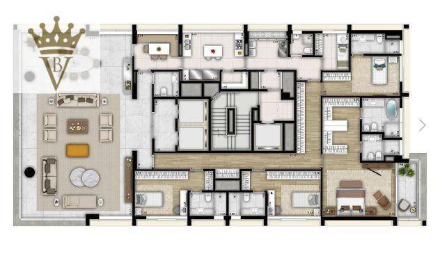 Apartamento à venda com 4 quartos, 358m² - Foto 3