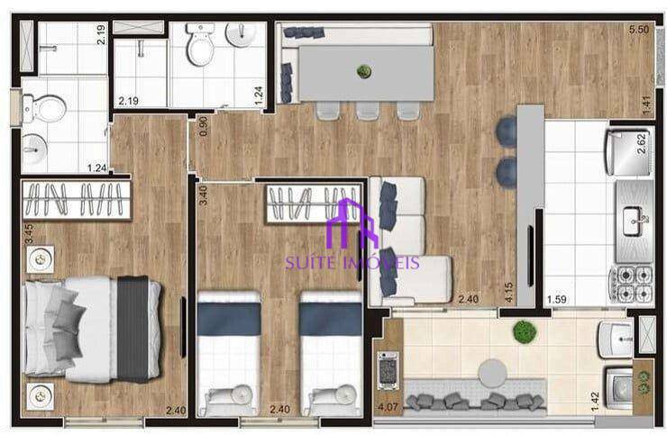 Apartamento à venda com 2 quartos, 45m² - Foto 15