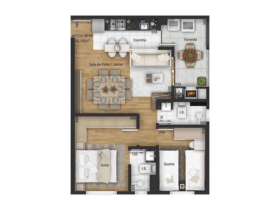 Apartamento à venda com 2 quartos, 62m² - Foto 16