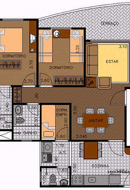 Apartamento à venda com 2 quartos, 72m² - Foto 3