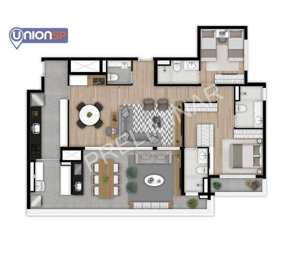 Apartamento à venda com 3 quartos, 128m² - Foto 5