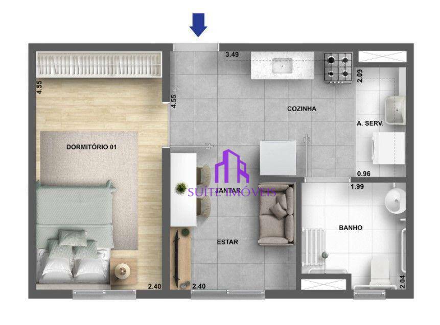 Apartamento à venda com 2 quartos, 35m² - Foto 26