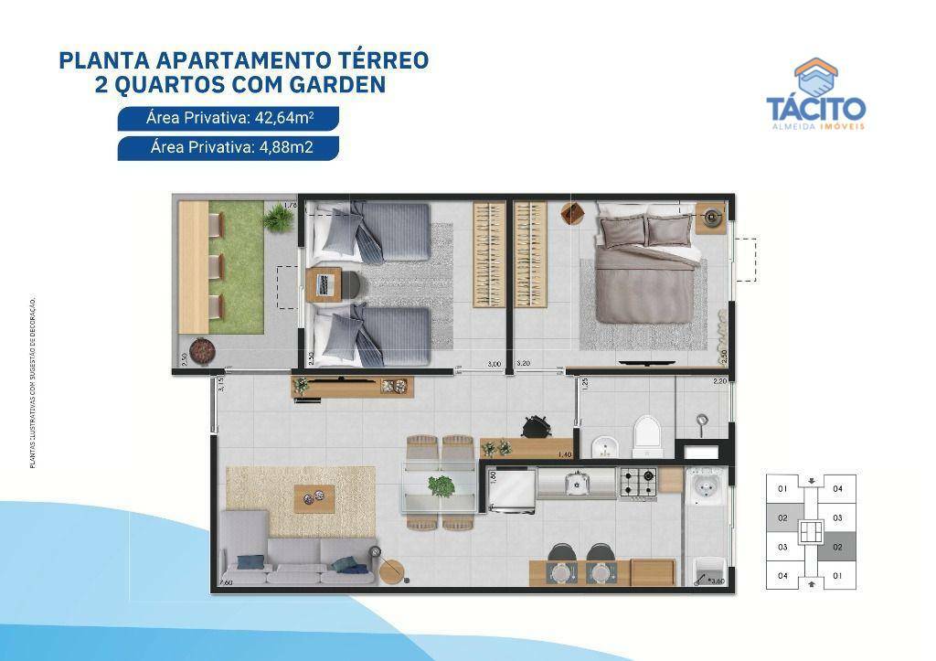 Apartamento à venda com 2 quartos, 42m² - Foto 6