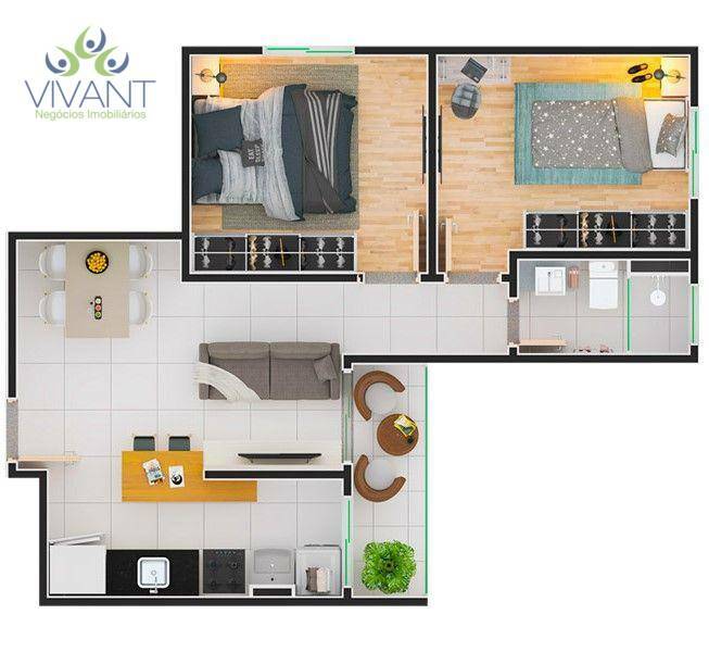 Apartamento à venda com 2 quartos, 48m² - Foto 6