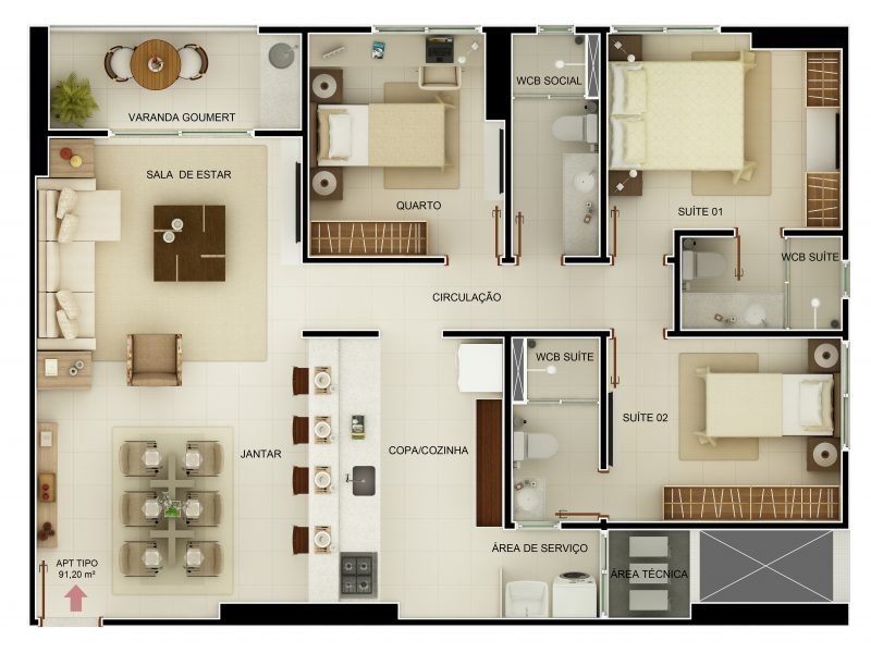 Apartamento à venda com 3 quartos, 71m² - Foto 26