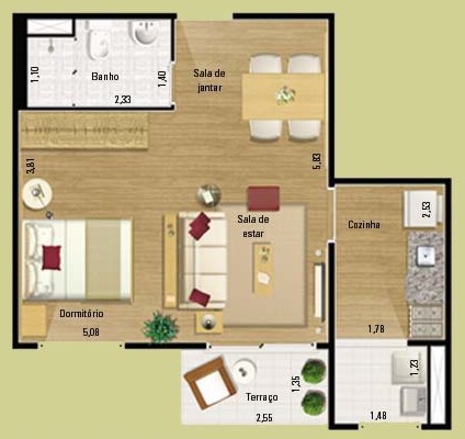 Apartamento à venda com 1 quarto, 41m² - Foto 2