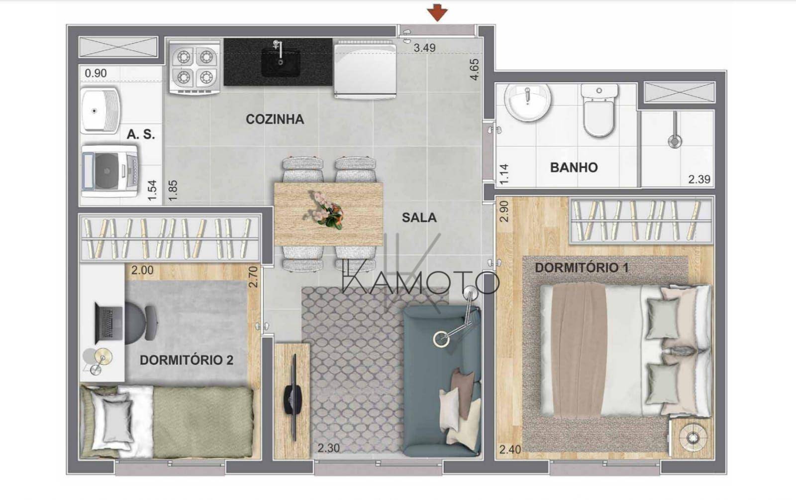 Apartamento à venda com 2 quartos, 44m² - Foto 21