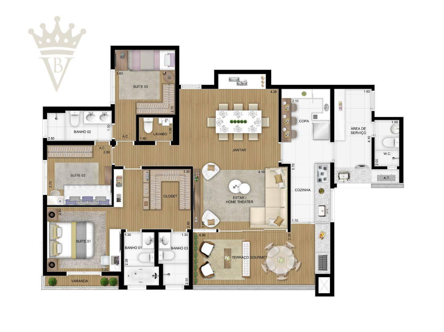 Apartamento à venda com 4 quartos, 128m² - Foto 9