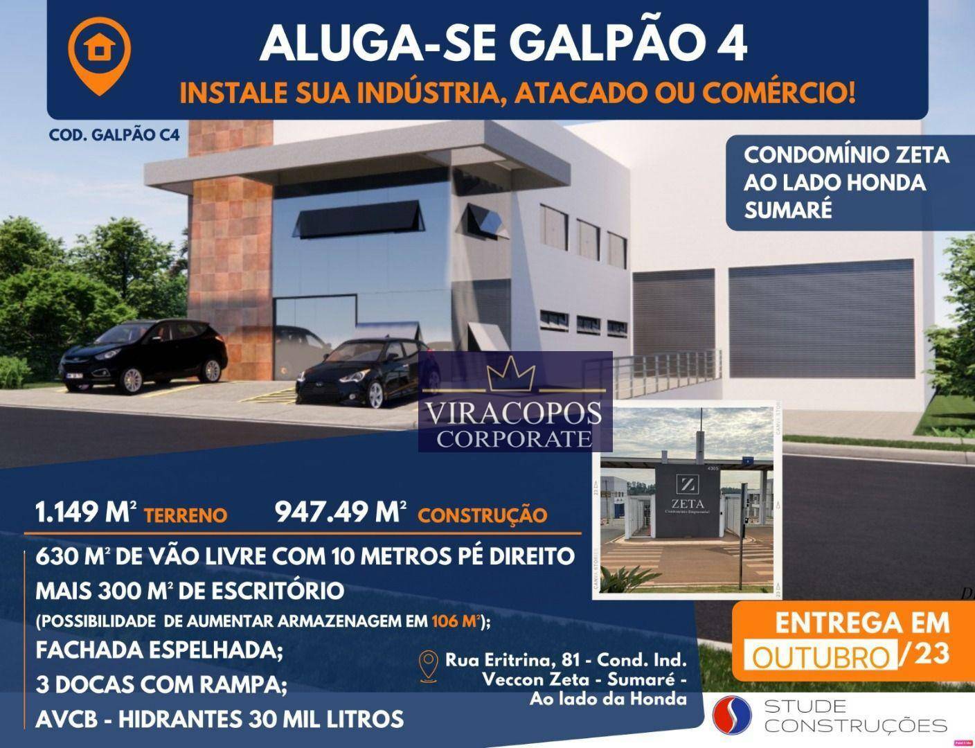 Depósito-Galpão-Armazém para alugar, 947m² - Foto 2