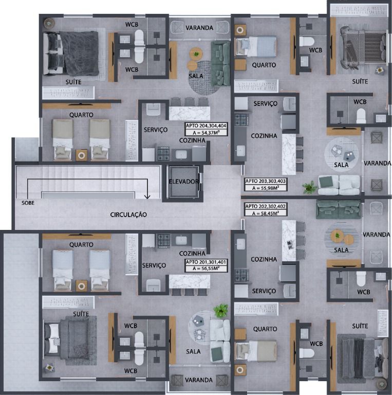 Apartamento à venda com 2 quartos, 54m² - Foto 18