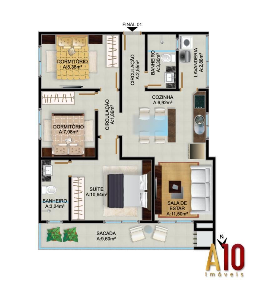 Apartamento à venda com 3 quartos, 90m² - Foto 31