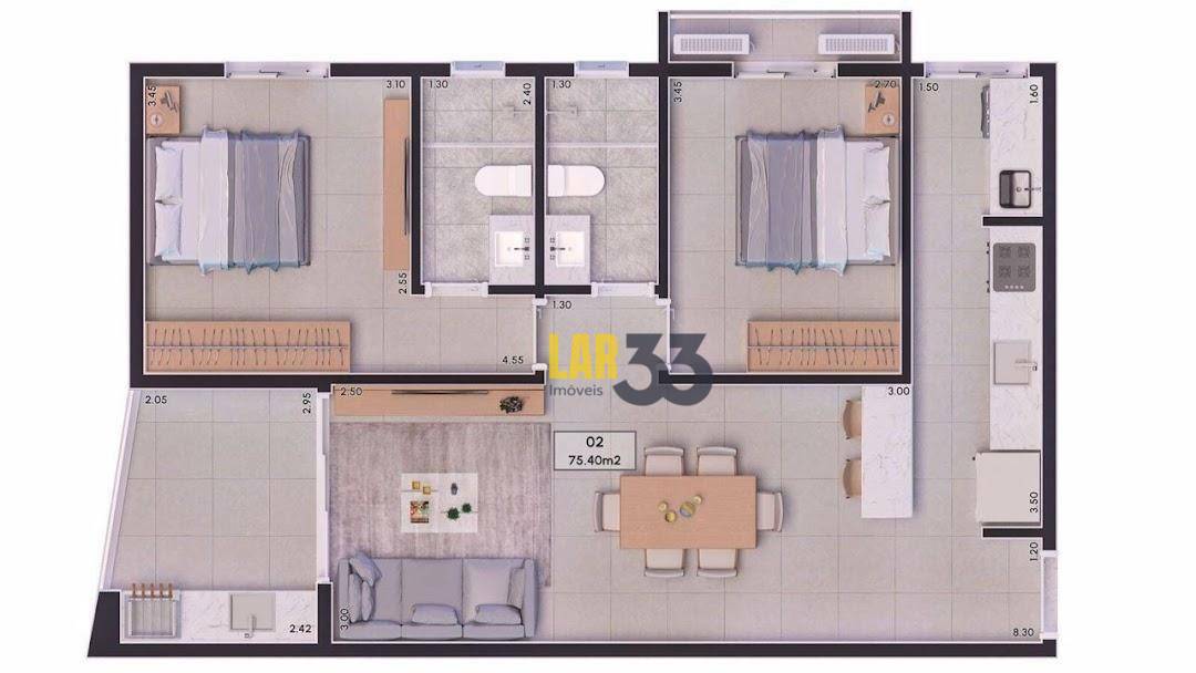 Apartamento à venda com 2 quartos, 71m² - Foto 15