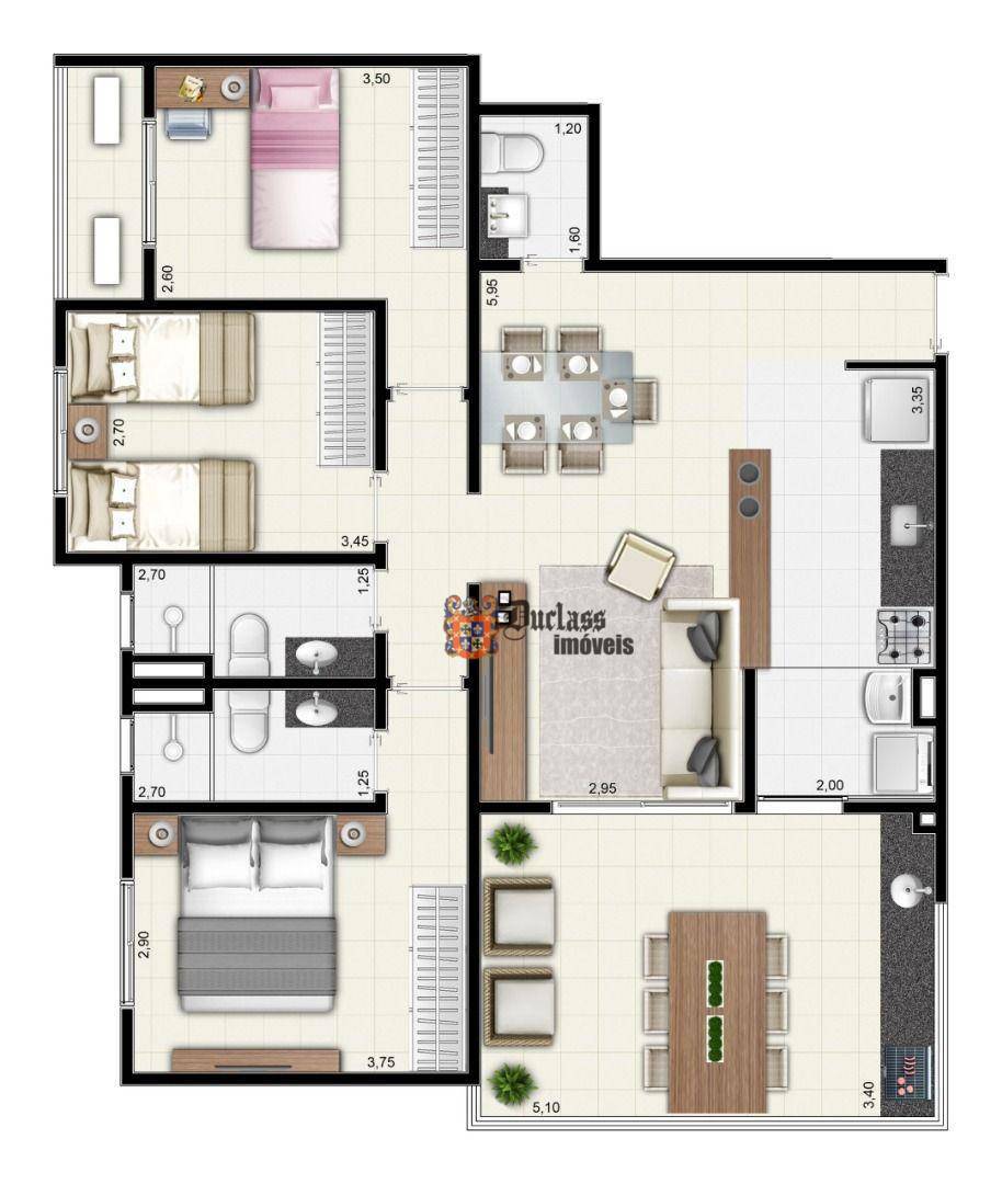 Apartamento à venda com 3 quartos, 103m² - Foto 34