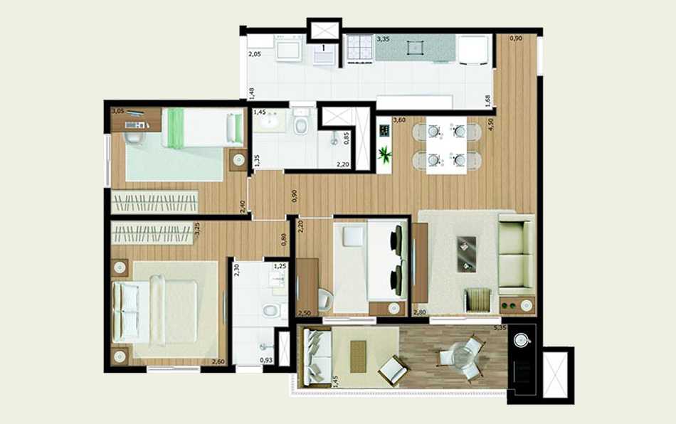 Apartamento à venda com 3 quartos, 75m² - Foto 11