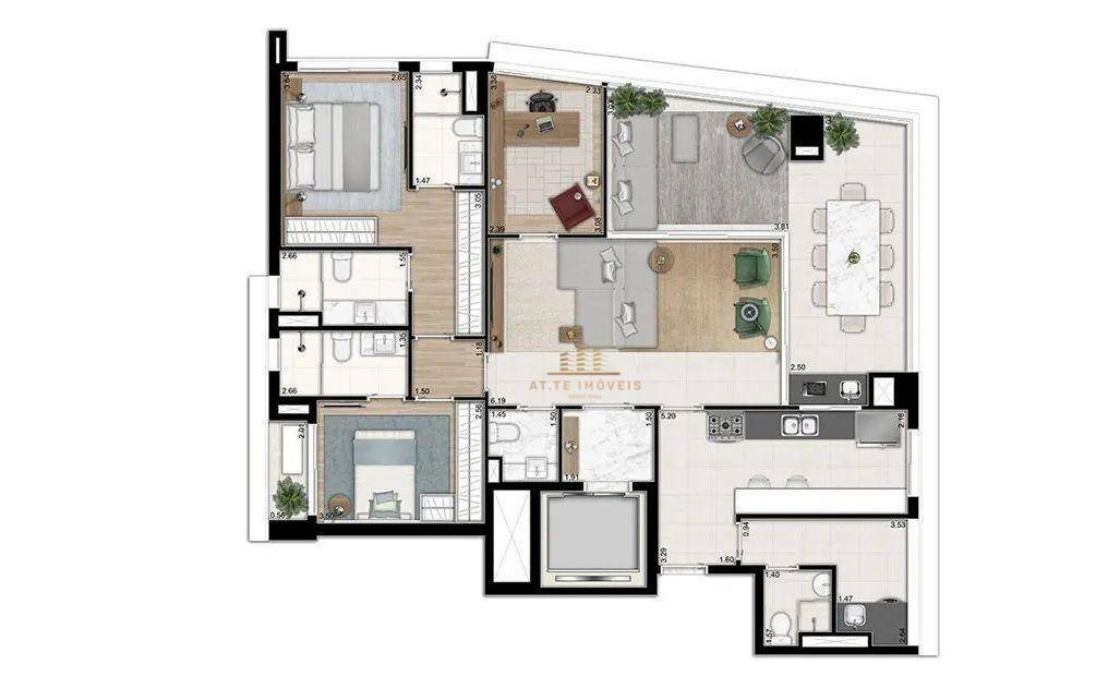 Apartamento à venda com 3 quartos, 142m² - Foto 14