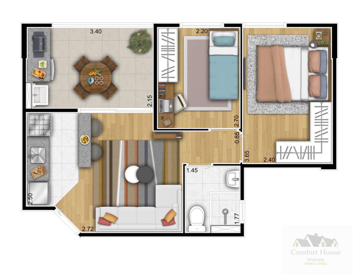 Apartamento à venda com 2 quartos, 42m² - Foto 12