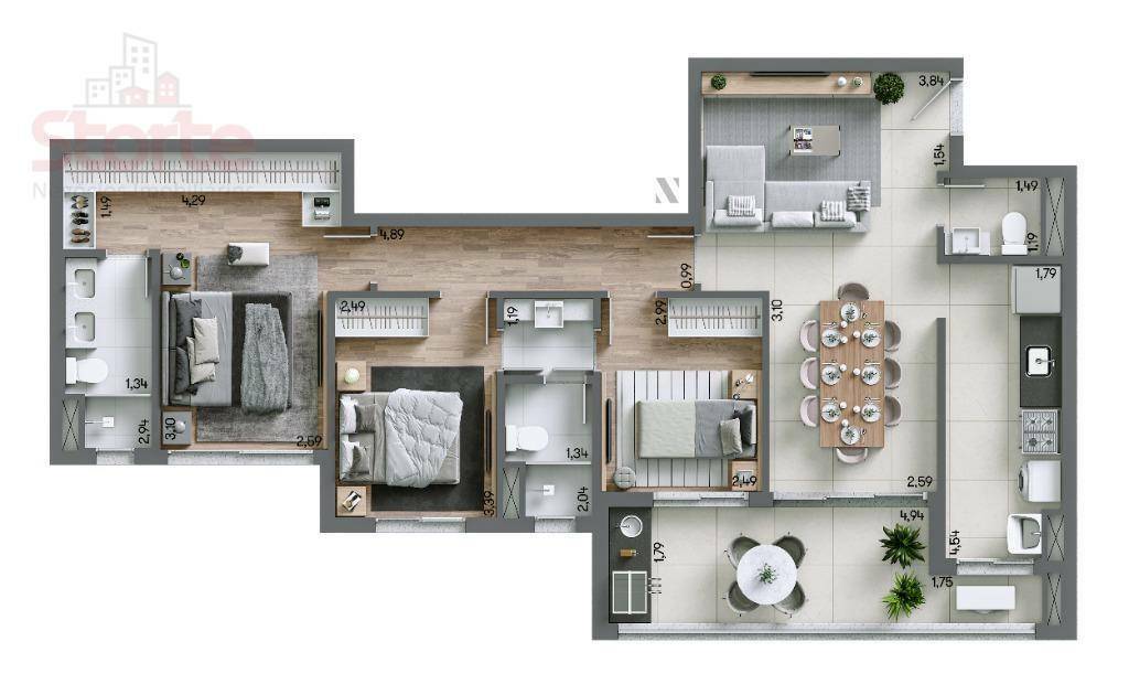 Apartamento à venda com 3 quartos, 100m² - Foto 26